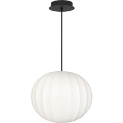Aluminor - Suspension, Suspension abat jour blanc beloune S2 Noir en Fabric