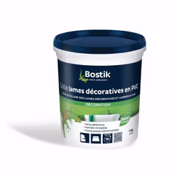 Résumé : Colle lames décoratives en pvc par BOSTIK Plus en détails : COLLE LAMES DÉCORATIVES EN PVC - Colle acrylique pour po ...