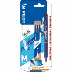 Roller effaçable - PILOT - Frixion Ball Clicker - Pointe Moyenne - Rechargeable - Encre Bleue