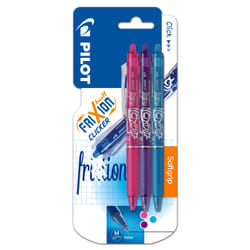 Pilot FriXion Ball Clicker Stylos rétractables à encre gel Bleu, Rose, Violet 3 pièce(s)