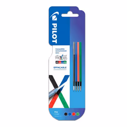 4 recharges pour Stylo 4 Couleurs PILOT FriXion Ball encre bleue noire rouge verte pointe fine