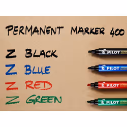 Pilot 400 marqueur indélébile Pointe biseautée Noir 20 pièce(s) - Vue supplémentaire 4
