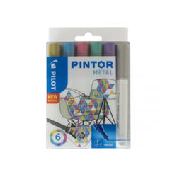 Pilot Pintor Metal marqueur 6 pièce(s) Pointe du marqueur Bleu, Or, Vert, Rose, Argent, Violet