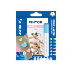Pilot Pintor Bleu clair, Vert clair, Rose clair, Violet, Blanc, Jaune 6 pièce(s)