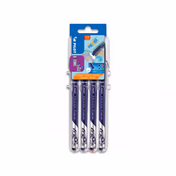 Pilot FriXion Fineliner, Noir, Bleu, Vert, Rouge, Fin, Bleu, Argent, Rond, 1,3 mm, 0,45 mm