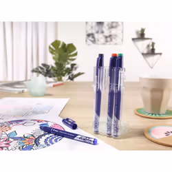 Pilot FriXion Fineliner stylo fin Noir, Bleu, Vert, Rouge 4 pièce(s) - Vue supplémentaire 7