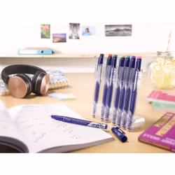 Pilot FriXion Fineliner stylo fin Noir, Bleu, Vert, Bleu clair, Citron vert, Rose, Rouge, Violet 8 pièce(s) - Vue supplémentaire 4