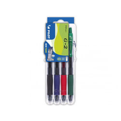Pilot G-2 Noir, Bleu, Vert, Rouge 4 pièce(s)