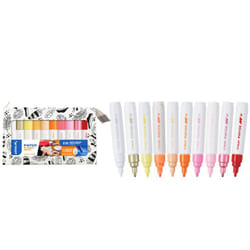 Pilot Pintor Or, Orange clair, Rose métallique, Orange, Rose, Rouge, Blanc, Jaune 10 pièce(s)