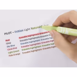 Pilot FriXion Light Natural Colors marqueur 6 pièce(s) Pointe biseautée Bleu, Gris, Vert clair, Orange, Rose, Rouge