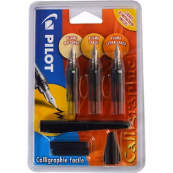 Stylo plume de calligraphie Plumix - PILOT - Kit de 3 corps - Noir - Plume - Non rechargeable
