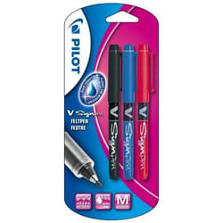 Pilot V-Sign Stylos à encre gel avec bouchon Noir, Bleu, Rouge 3 pièce(s)