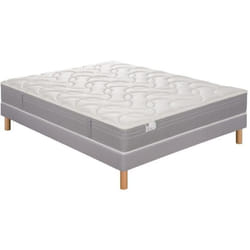 Ens L INDISPENSABLE 140x190 matelas H26 ressort ensachés, ferme, sommier