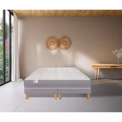 Ens LE PUISSANT 160x200 matelas H25 ressort ensachés, mi-ferme, sommier