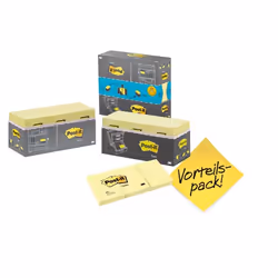 Post-It 653Y-24, Rectangle, Jaune, 38 mm, 51 mm, 100 feuilles