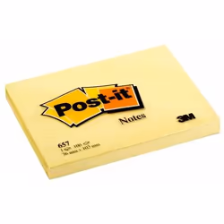 3M 657Y, Rectangle, Jaune, 76 mm, 102 mm, 100 feuilles