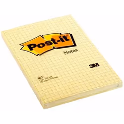 Post-It 7100172739, Rectangle, Jaune, Papier, 100%, 102 mm, 152 mm
