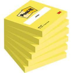 3M 654-NY Post-it Carré Jaune 100 feuilles Auto-adhésif
