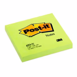 3M 654-NG, Carré, Vert, 76 mm, 76 mm, 100 feuilles