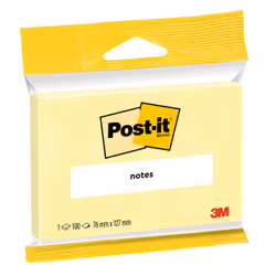 Post-It 6830, Rectangle, Jaune, Papier, 127 mm, 76 mm, 100 feuilles