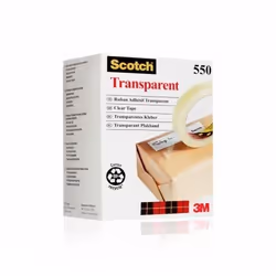 Scotch 7100194347, 66 m, Transparent, Acrylique, Polypropylène (PP), Brillant, 19 mm, 7,62 cm