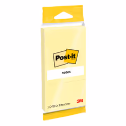 Post-It 6810, Rectangle, Jaune, Papier, 38 mm, 51 mm, 100 feuilles