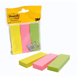3M 671-3, Rectangle, Vert, Rose, Jaune, CE, 25 mm, 76 mm, 100 feuilles