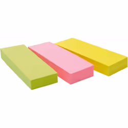 3M 671-3 Post-it Rectangle Vert, Rose, Jaune 100 feuilles Auto-adhésif