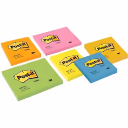 Bloc-notes repositionnable - POST-IT - Neon Orange - 76x76mm - 100 feuilles