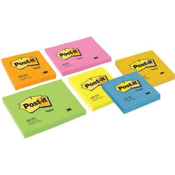 Bloc-notes repositionnable - POST-IT - Neon Orange - 76x76mm - 100 feuilles