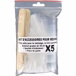 Kit Accessoires pour résine - Non spécifié - Non spécifié - 5 gants - 5 spatules - 5 gobelets doseur