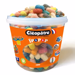 Cleopatre IPOPOP-500P, Potato / corn starch blocks, Multicolore, Enfant, 500 pièce(s), Panier en plastique, 3 an(s)