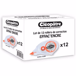 Rubans correcteur - Souris de correction - Cléopâtre - Effacencre - Lot de 12