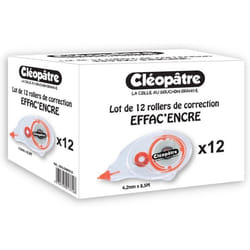 Rubans correcteur - Souris de correction - Cléopâtre - Effacencre - Lot de 12