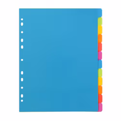 Viquel 154731-06 intercalaire Polypropylène (PP) Bleu, Vert, Orange, Rose, Rouge, Jaune 12 pièce(s)