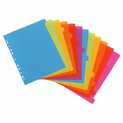 Viquel 154731-06 intercalaire Polypropylène (PP) Bleu, Vert, Orange, Rose, Rouge, Jaune 12 pièce(s)