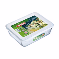 Pyrex 7070.55145, Plat à cuisson, Rectangulaire, Verre, Plastique, Transparent, France