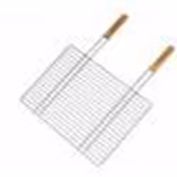 Grille rectangulaire Campingaz - Double Manche - Chrome - 67x40