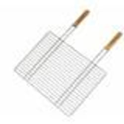 Grille rectangulaire Campingaz - Double Manche - Chrome - 67x40