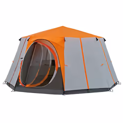 Coleman Cortes Octagon 8, camping, Cadre rigide, 8 personne(s), 15,7 m², 20,7 kg, Gris, Orange