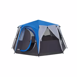 Coleman Cortes Octagon 8, camping, Cadre rigide, Tente igloo, 8 personne(s), Toile de sol, Noir, Bleu, Gris