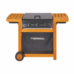 Campingaz Adelaide 3 Woody DualGas, 14000 W, Barbecue, Gaz de pétrole liquéfié (GPL) + méthane, 3 zone(s), 14000 W, 830 g/h