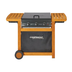 Campingaz Adelaide 3 Woody DualGas Barbecue Chariot Gaz de pétrole liquéfié (GPL) + méthane Noir, Bois 14000 W