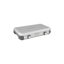 Campingaz - portable en acier inoxydable 2 bruleurs camping grill poele four dans un e'tui de transport