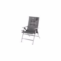 Coleman 5 Position Padded Recliner Chair, 120 kg, Chaise de camping, 4 pieds, 5 kg, Gris
