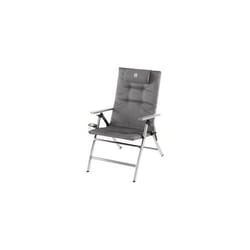 Coleman 5 Position Padded Recliner Chair Chaise de camping 4 pieds Gris