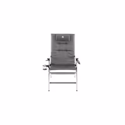 Coleman 5 Position Padded Recliner Chair Chaise de camping 4 pieds Gris