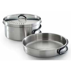 Campingaz Topf-Set Trekking Kit 3-teilig edelstahl 1 Topf+ 1 Deckel+ 1 ensembles de couverts pour le camping Acier inoxydable