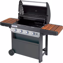 Sa surface de cuisson en fonte à double émaillage est partagée entre une moitié plancha et une moitié grille. La grille est p ...