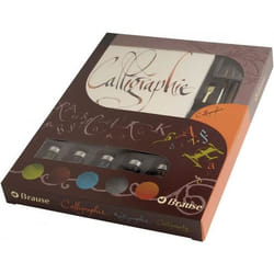 Coffret calligraphie 5 encres / 4 plumes